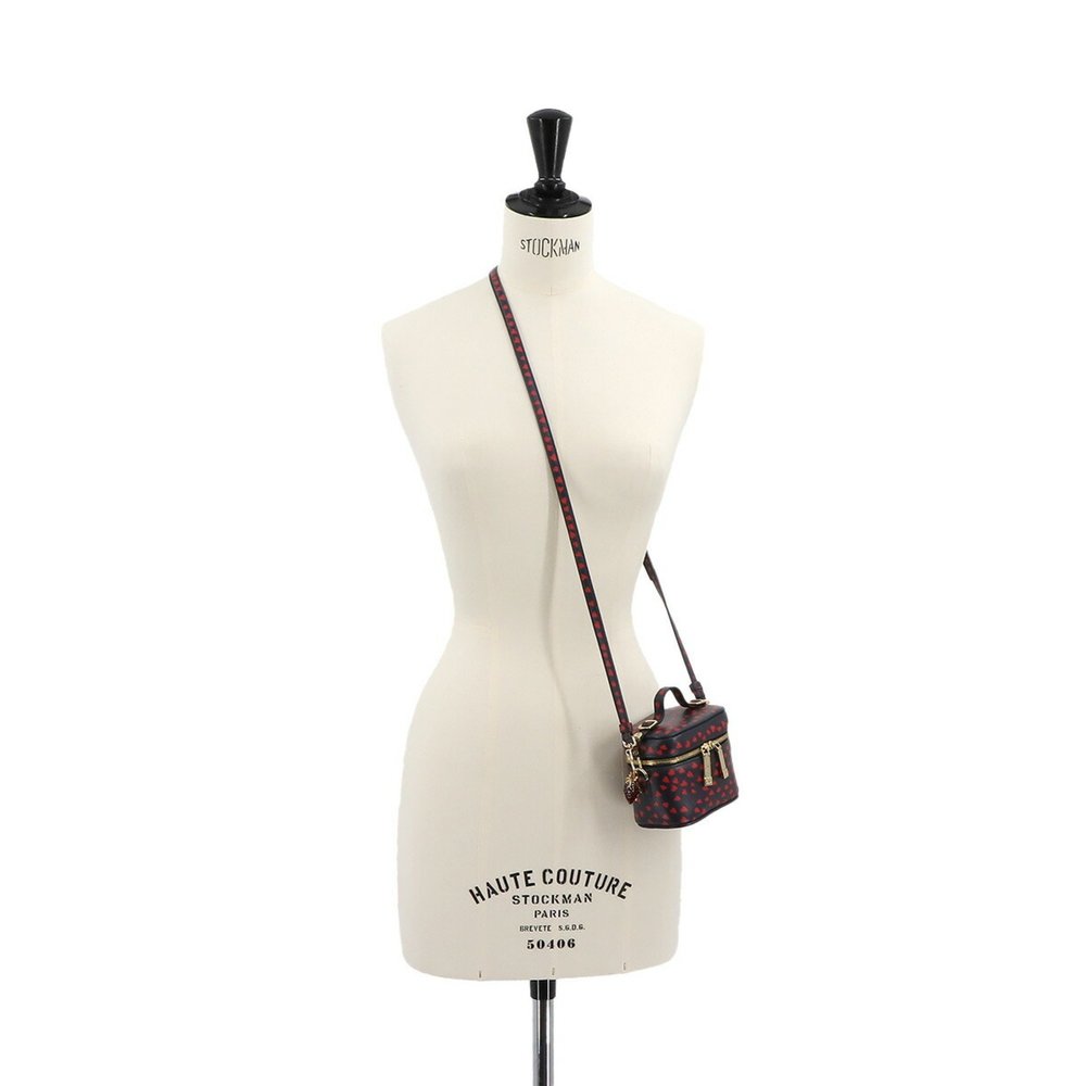 Christian Dior Lady Micro Vanity 2way Hand Shoulder Bag Heart Pattern Leather... - Picture 9 of 9